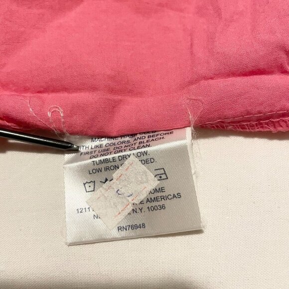 Tommy Hilfiger Cotton Pink Pillowcase 100% Cotton Standard - Picture 13 of 16